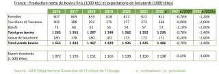 Les prévisions 2022 de l'Idele sur la viande bovine