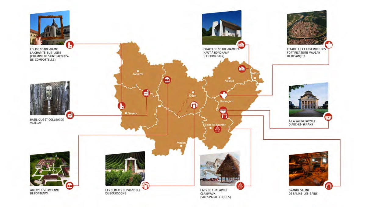 Les 9 sites Unesco de la région